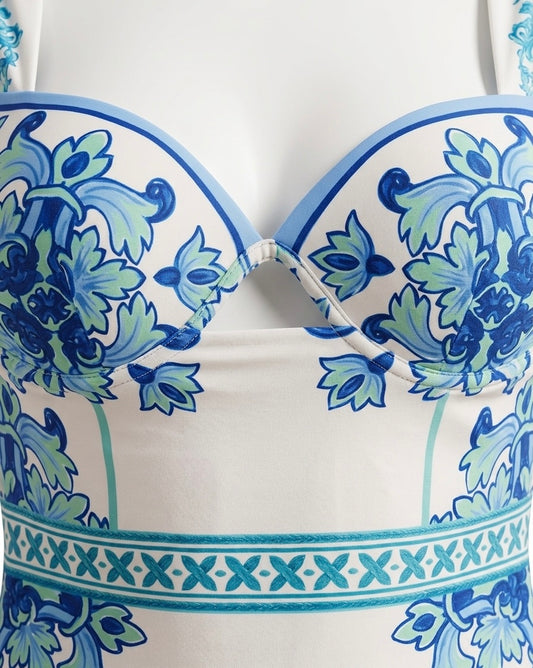 Maillot de Bain 1 Pièce "Collection Azur" – Style Méditerranéen