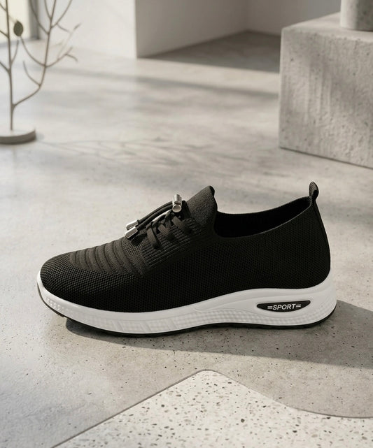 Baskets "Air-Knit" Confort & Style – Noir Intense