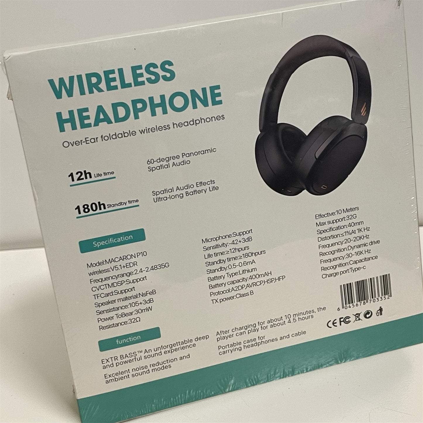 Casque Sans Fil – Immersion Sonore 360° et Confort Absolu