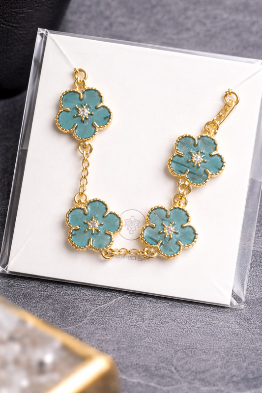 Bracelet "Floraison Émeraude" – Bijoux Kevangi