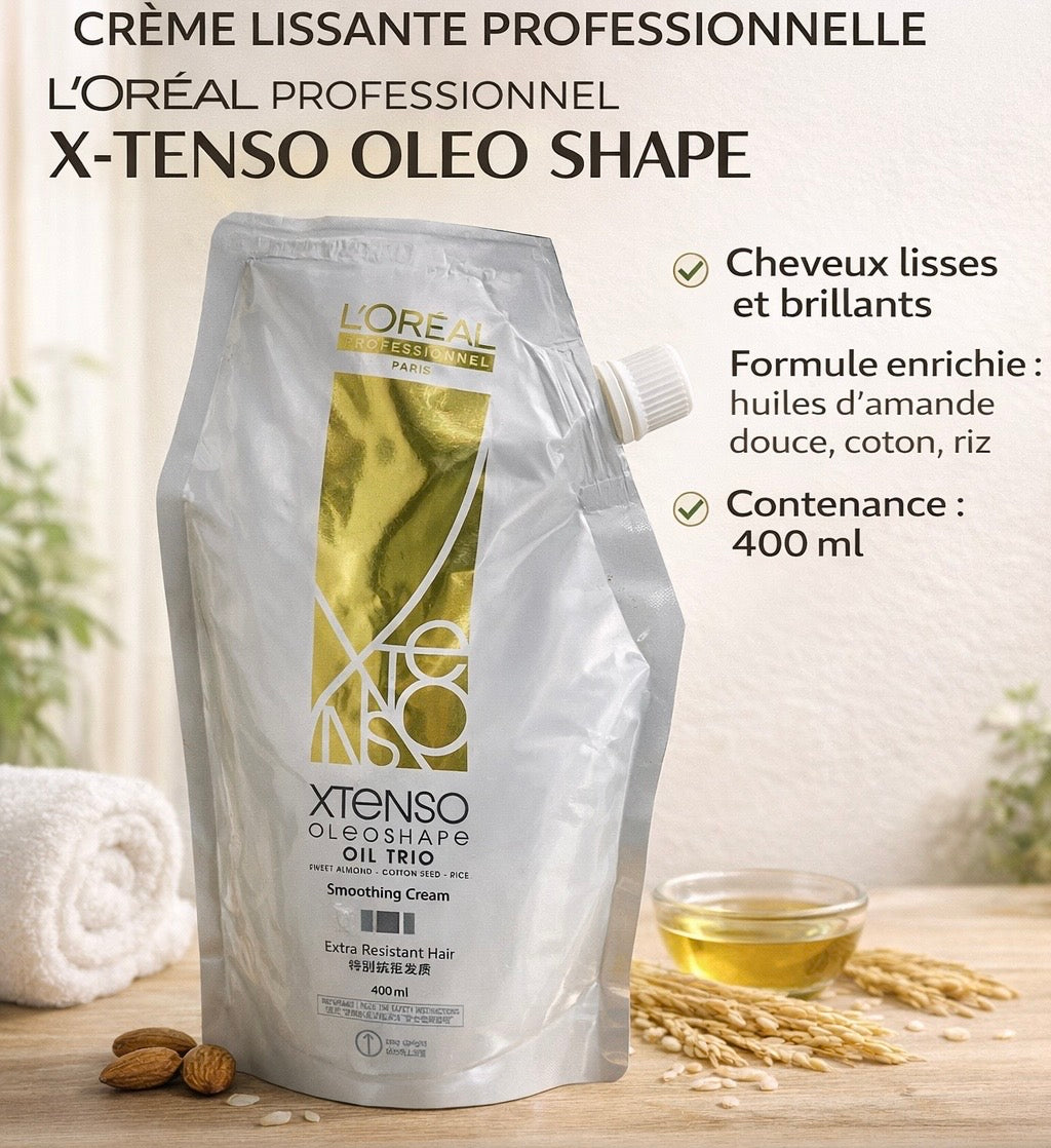 Crème Lissante Professionnelle L'Oréal – X-Tenso Oleo Shape (400ml)