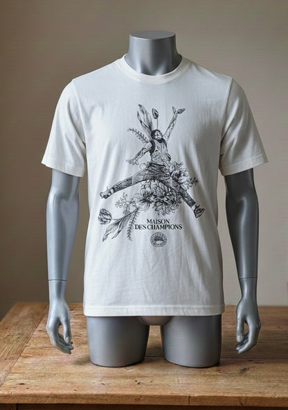 T-Shirt Jordan "Maison des Champions" Édition Florale Artistique