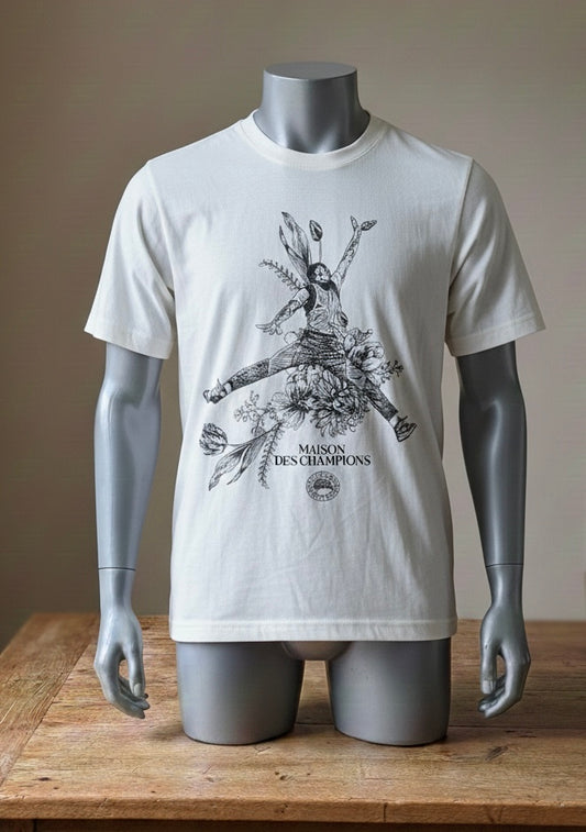 T-Shirt Jordan "Maison des Champions" Édition Florale Artistique
