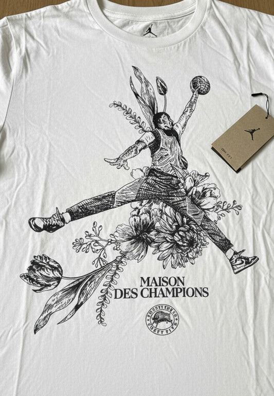T-Shirt Jordan "Maison des Champions" Édition Florale Artistique