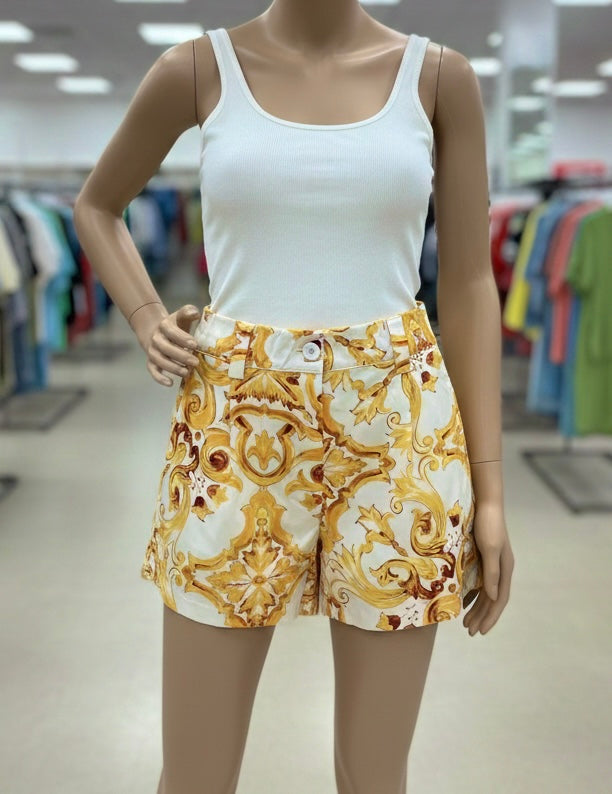 Short Fluide Imprimé Baroque Glam Glitz