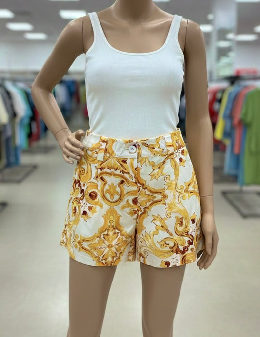 Short Fluide Imprimé Baroque Glam Glitz