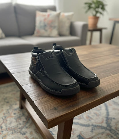 Chaussures Confort en Cuir Noir Style Casual & Pratique