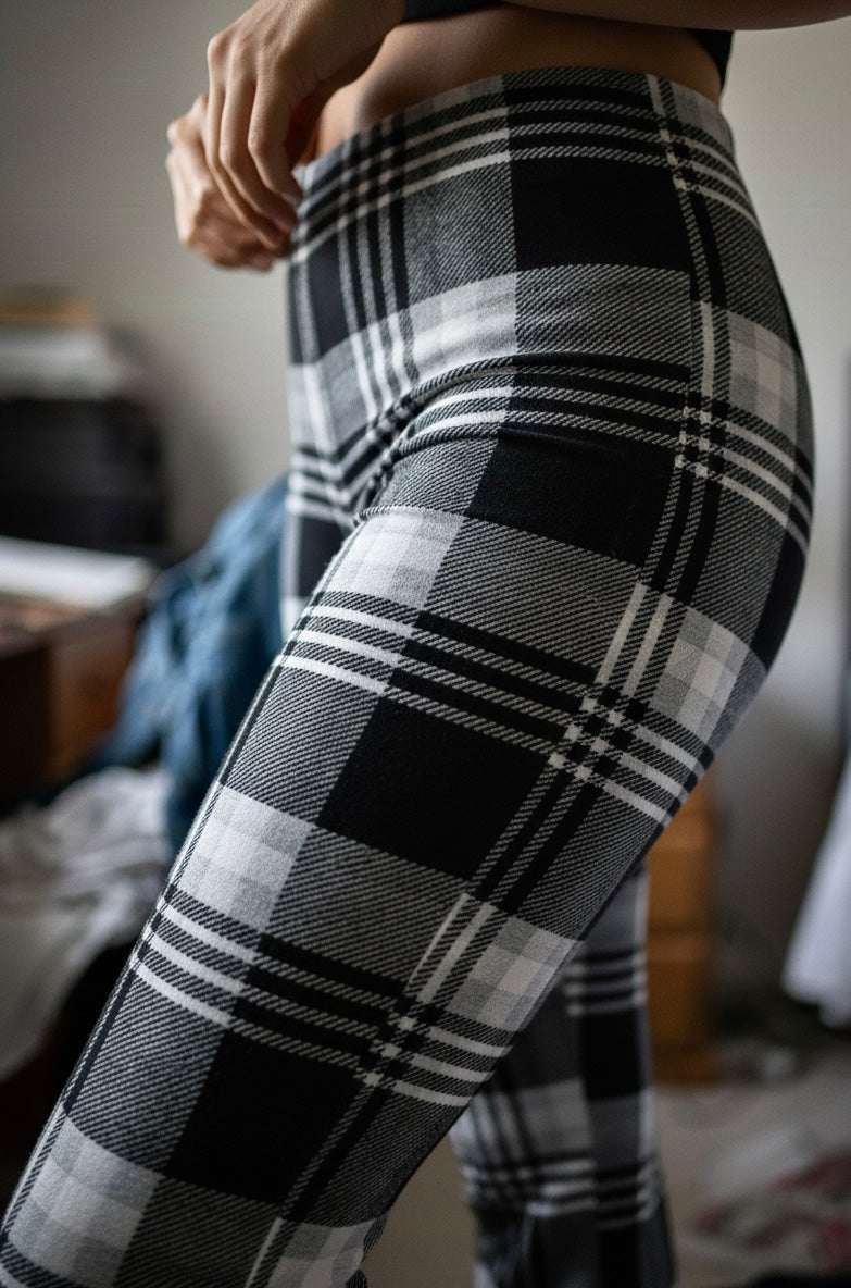 Pantalon Flare Évasé à Carreaux Fashion Nova
