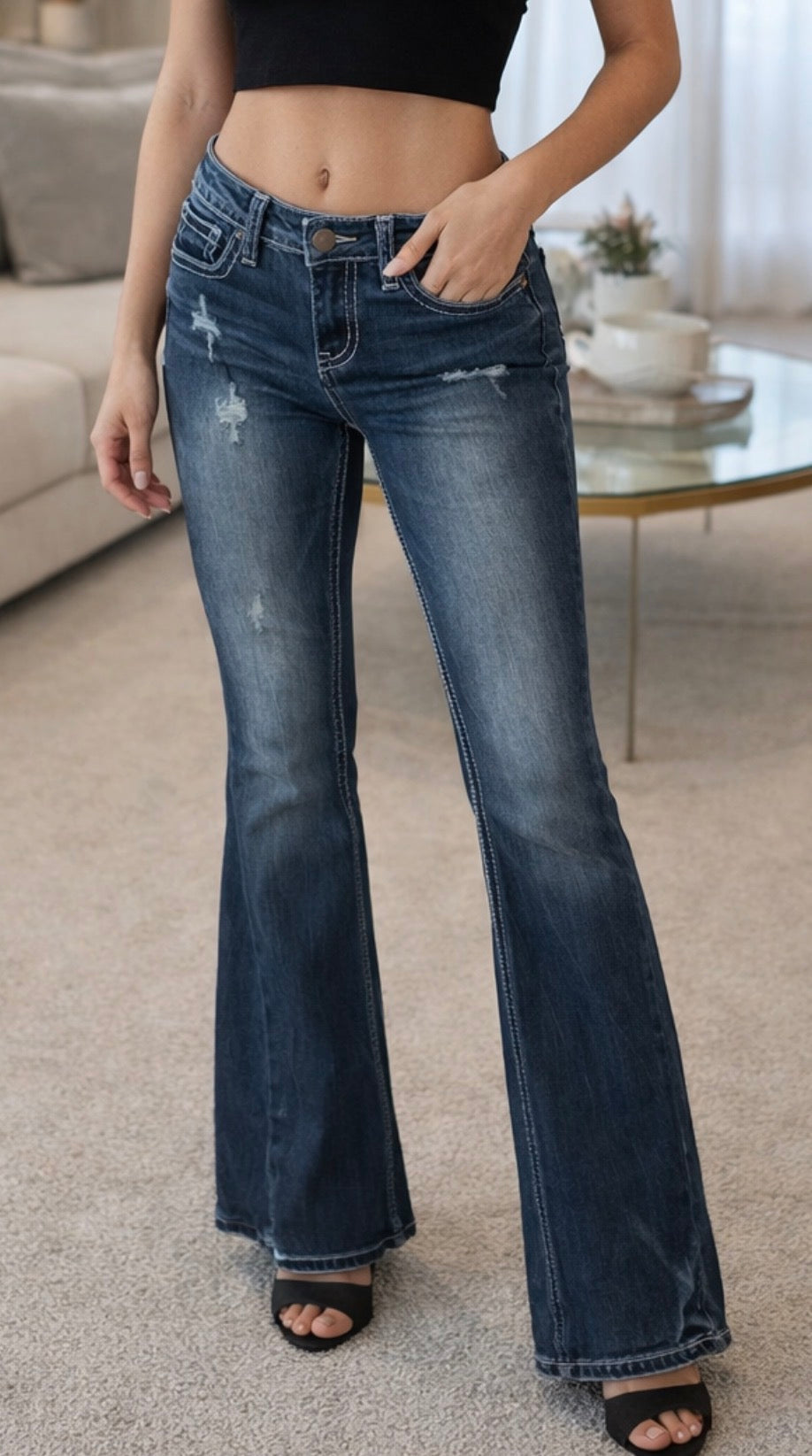 Jean Flare Stretch Fashion Nova