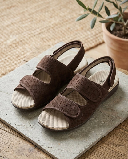 Sandales Ergonomiques à Multi-Brides – Marron Chocolat