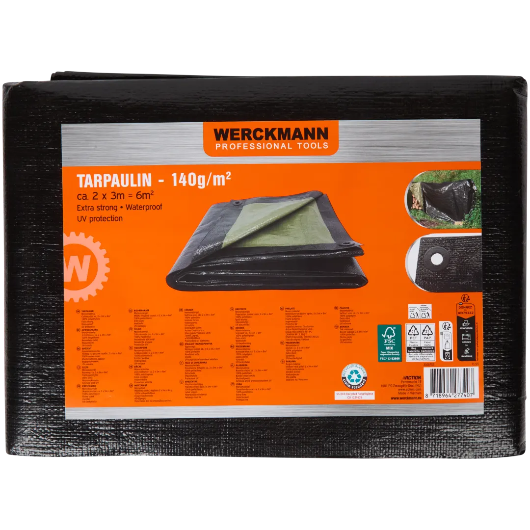 Bâche de Protection Ultra-Résistante Werckmann - 2 x 3 m (6 m²)