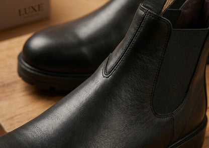 Bottines Chelsea "Luxe" en Cuir Noir