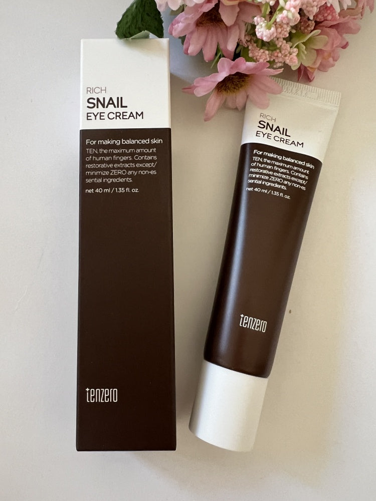 Tenzero – Crème contour des yeux riche à la bave d'escargot (40 ml)