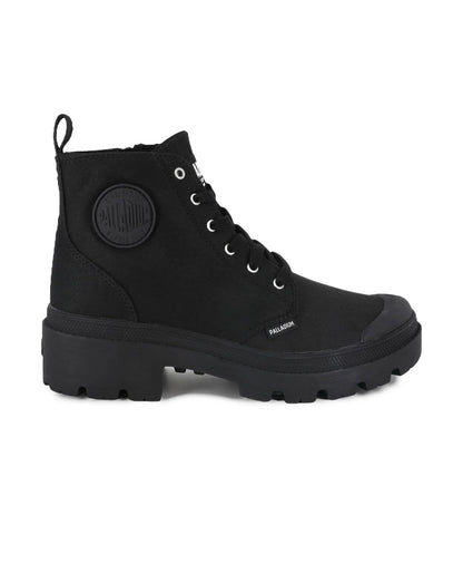 Bottines en Toile Noire Palladium