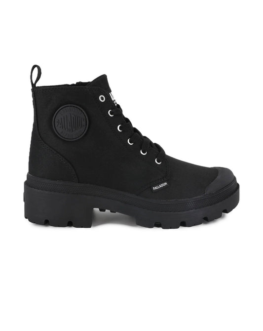 Bottines en Toile Noire Palladium