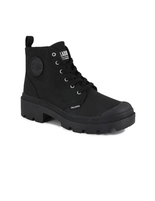 Bottines en Toile Noire Palladium