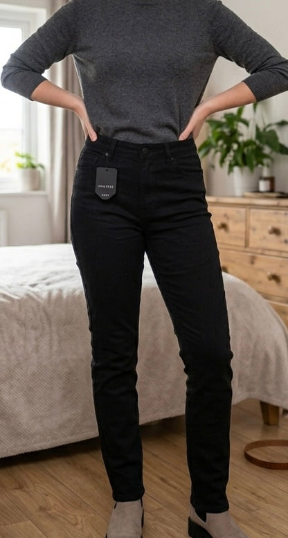 Jean Skinny Noir Taille Haute - WHY7 (Modèle Mercury)