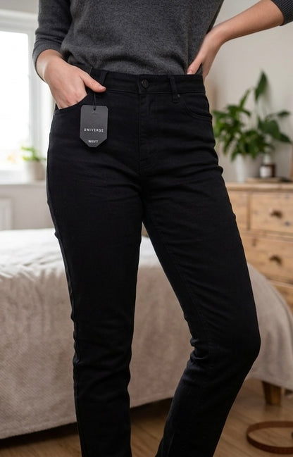 Jean Skinny Noir Taille Haute - WHY7 (Modèle Mercury)