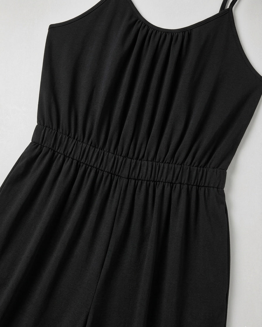 Combinaison Pantalon Noire – Style Décontracté & Confort