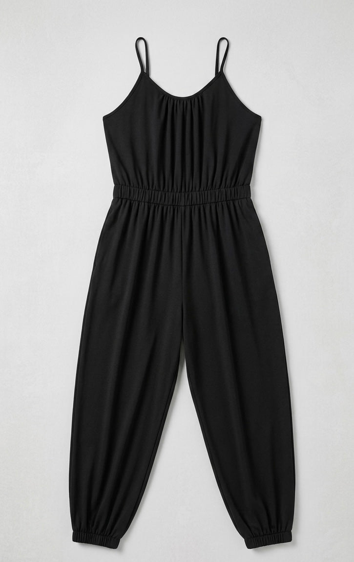 Combinaison Pantalon Noire – Style Décontracté & Confort