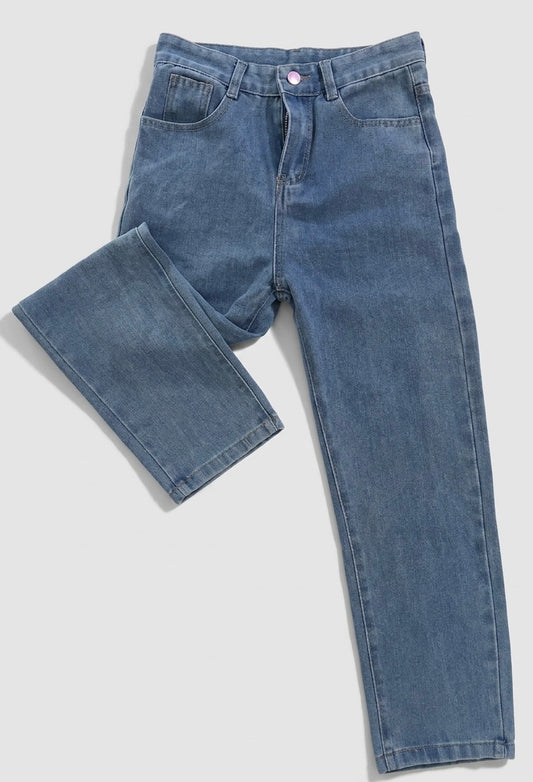 Jean Droit Bleu Denim Confort Stretch