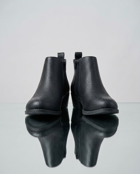 Bottines Chelsea noires aspect cuir grainé