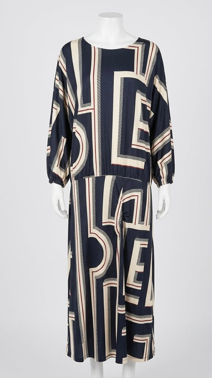 Robe Longue Imprimé Géométrique — K Design