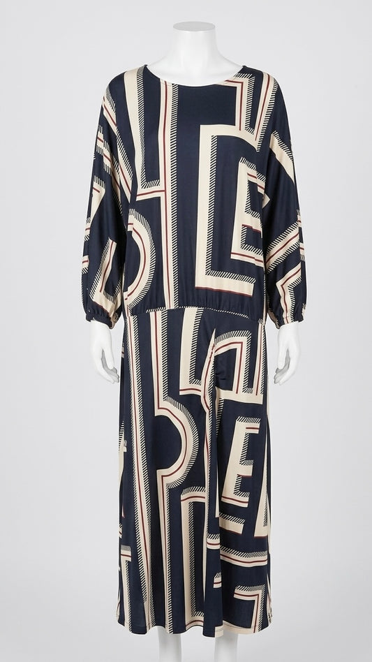 Robe Longue Imprimé Géométrique — K Design