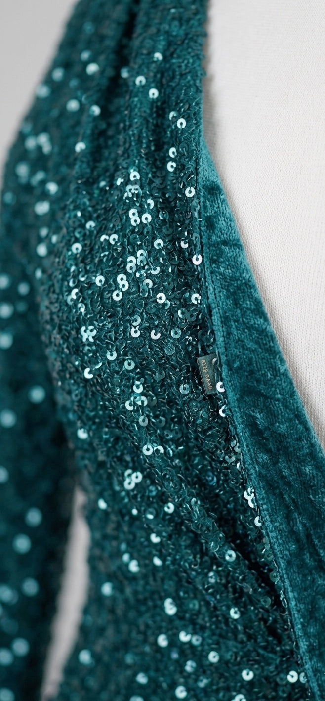 Robe Longue Fashion Nova Gems Sequin - Émeraude