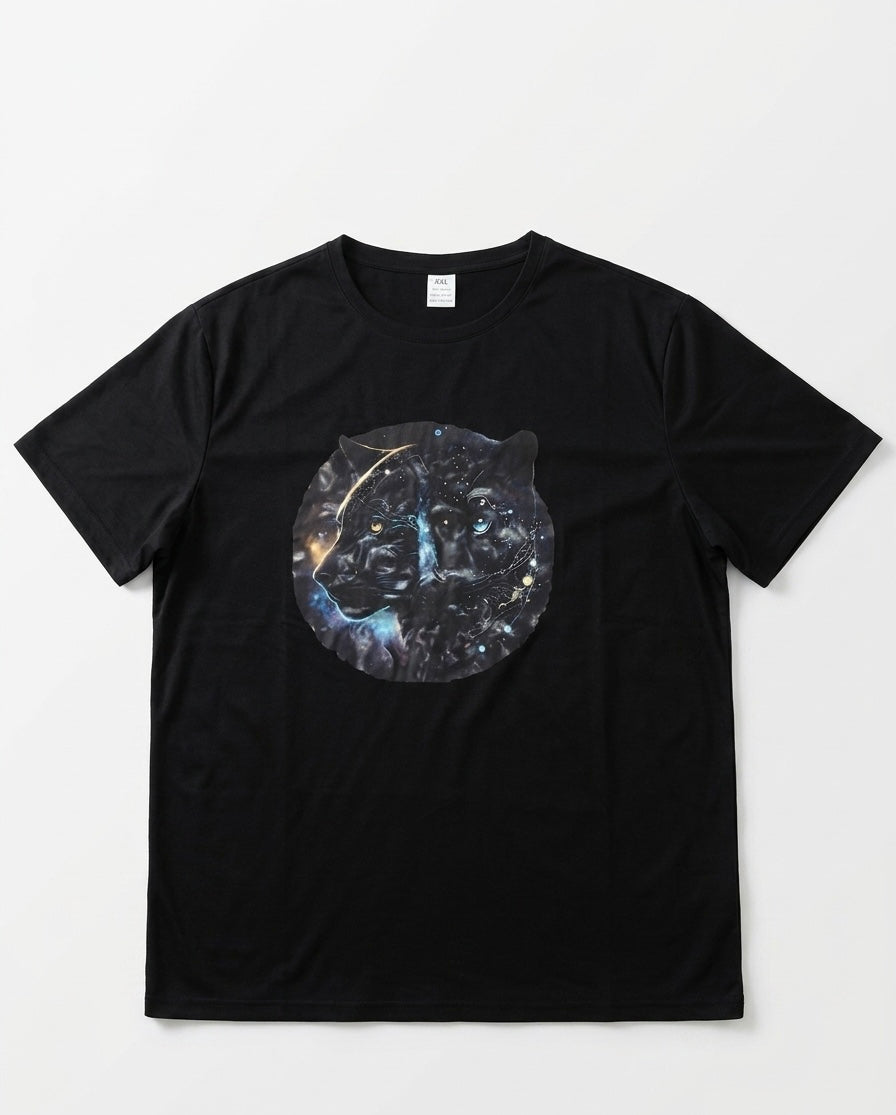 T-shirt Noir "Panthères Galactiques"