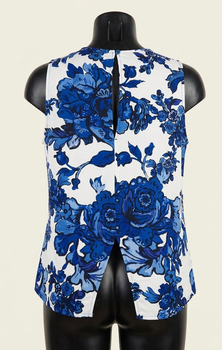 Débardeur Fluide Esmara – Imprimé Floral Bleu & Blanc