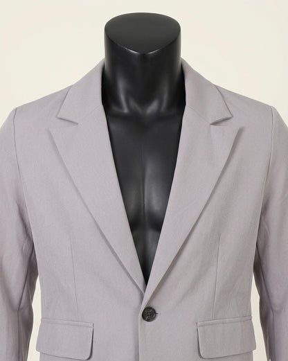 Ensemble Tailleur Homme 2 Pièces (Veste & Pantalon) — Gris Clair / Lilas