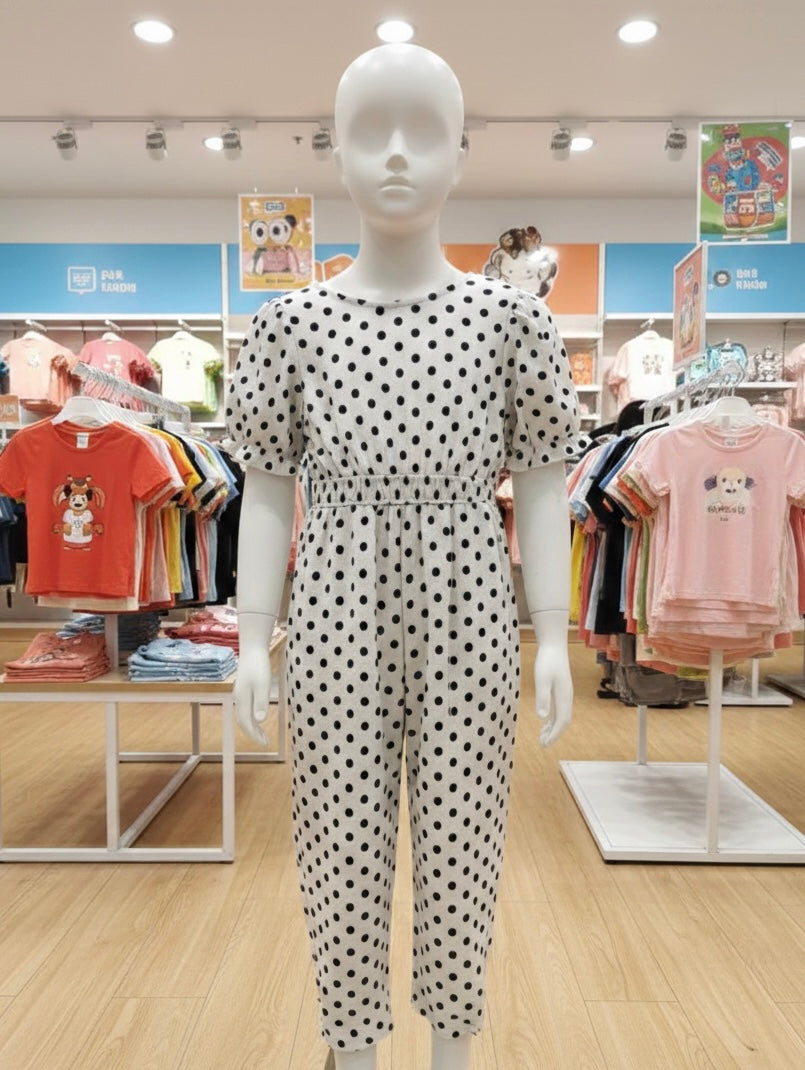 Combinaison Zara Kids Noire à pois blancs - Taille 6 ans (116 cm)