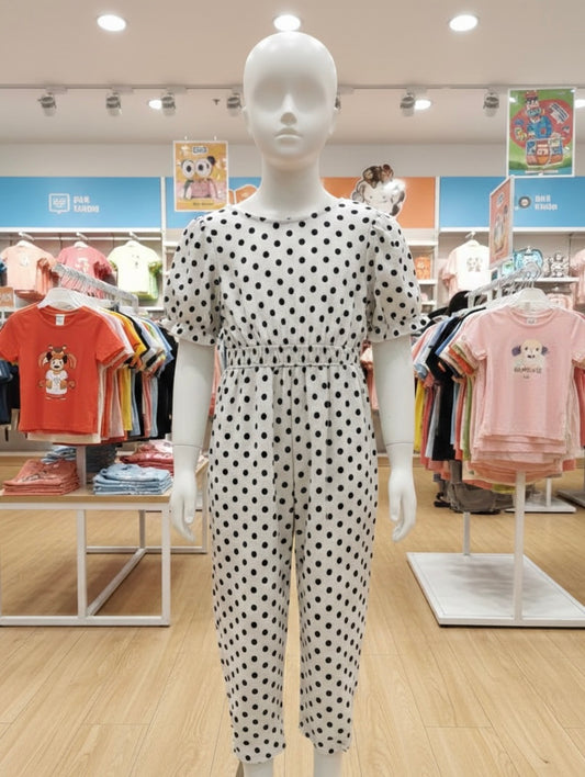 Combinaison Zara Kids Noire à pois blancs - Taille 6 ans (116 cm)