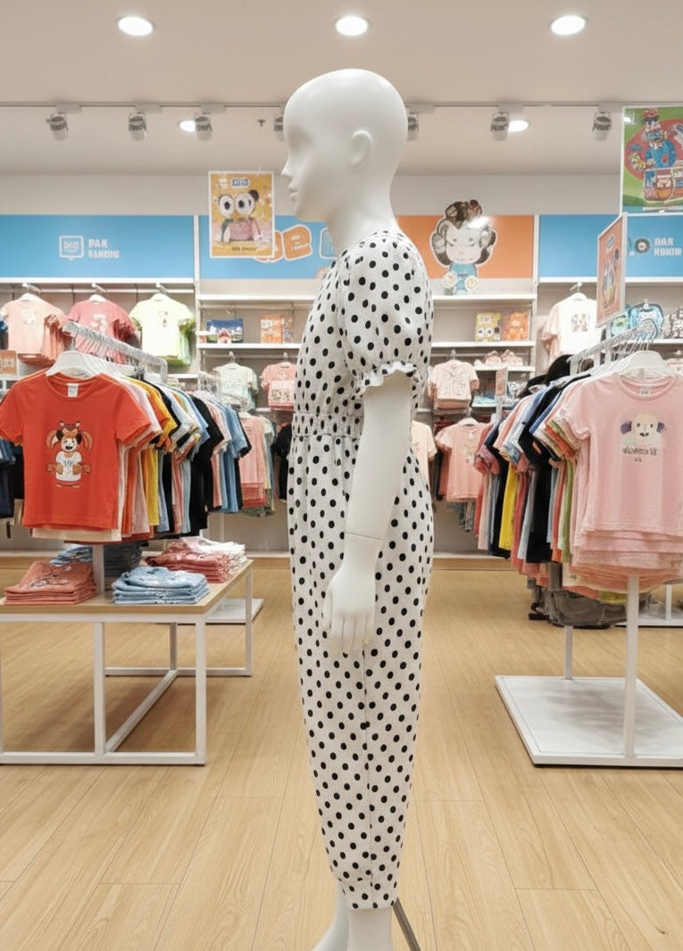 Combinaison Zara Kids Noire à pois blancs - Taille 6 ans (116 cm)