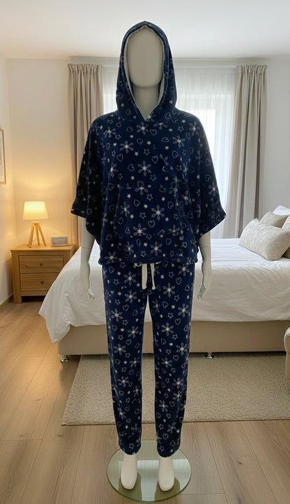 Ensemble Pyjama Poncho à Capuche & Pantalon TEX