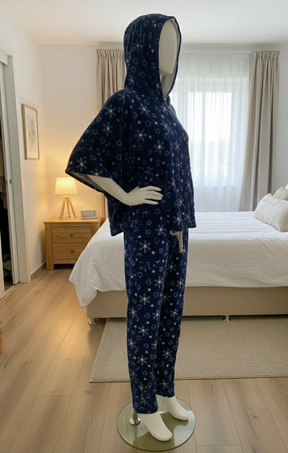 Ensemble Pyjama Poncho à Capuche & Pantalon TEX