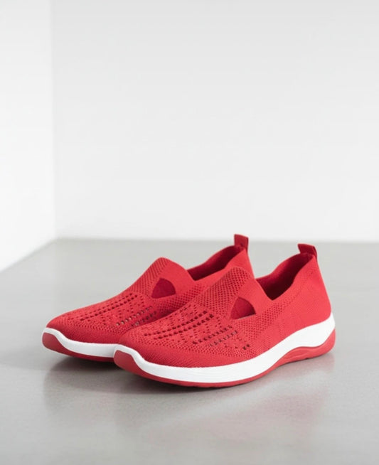 Baskets Slip-on Rouges – Ultra Légères & Confort
