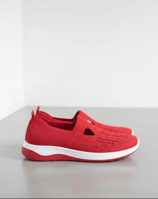 Baskets Slip-on Rouges – Ultra Légères & Confort