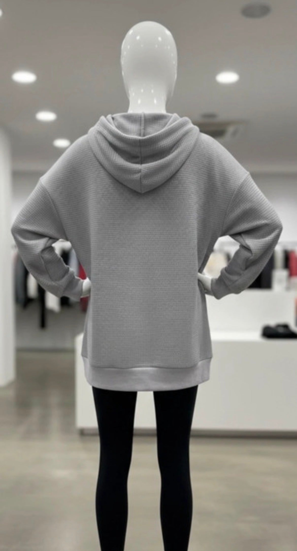 Sweat à Capuche Oversize Gris Anthracite