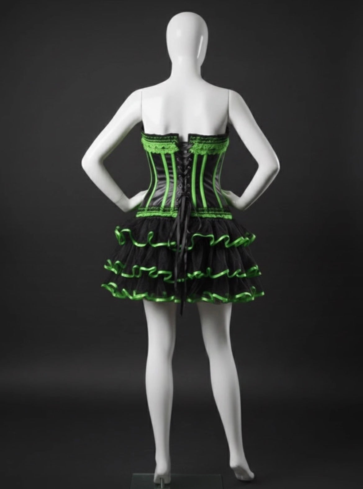Ensemble Burlesque / Cabaret - Corset & Jupe à Volants