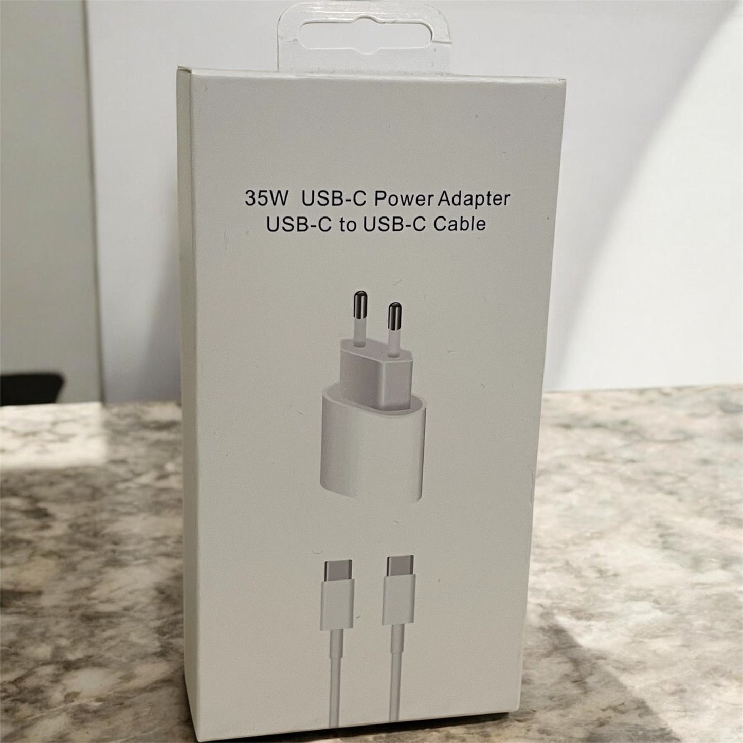 Pack Chargeur Rapide 35W Câble USB-C vers USB-C (1m)
